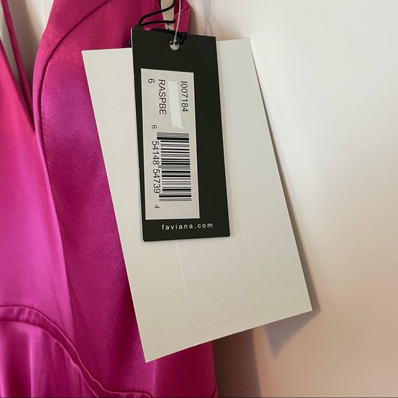 NWT Faviana Sophisticated A-Line Gown: Raspberry - Picture 4 of 8